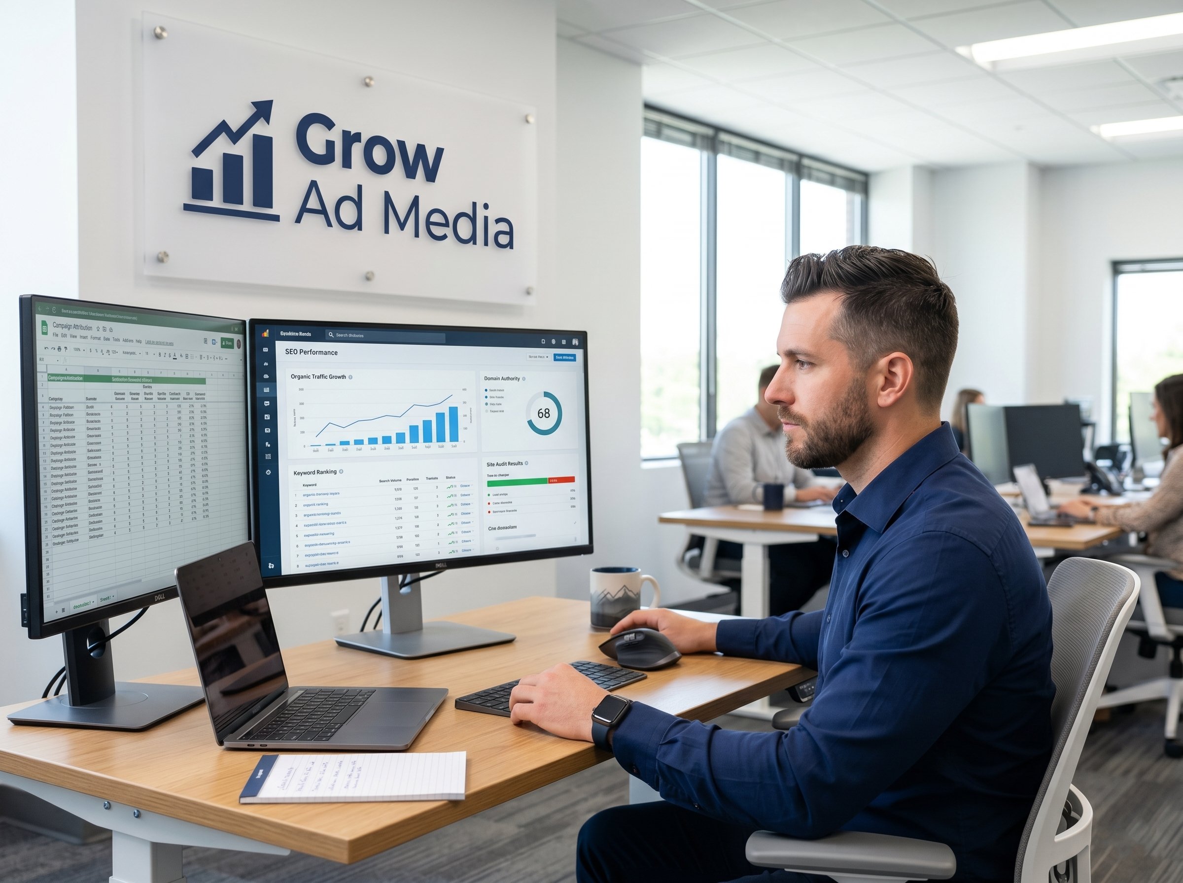 GrowAdMedia SEO performance and data analytics